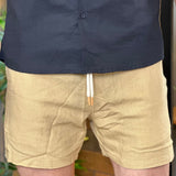 Short Linho Ocre King&Joe