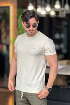 Camiseta Texturizada Bege Docthos