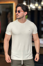 Camiseta Texturizada Bege Docthos