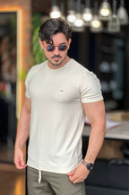 Camiseta Texturizada Bege Docthos