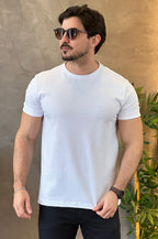 Camiseta Texturizada Branca Acostamento
