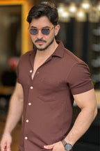 Conjunto Texturizado Marrom Ankor