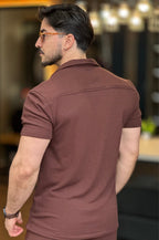 Conjunto Texturizado Marrom Ankor