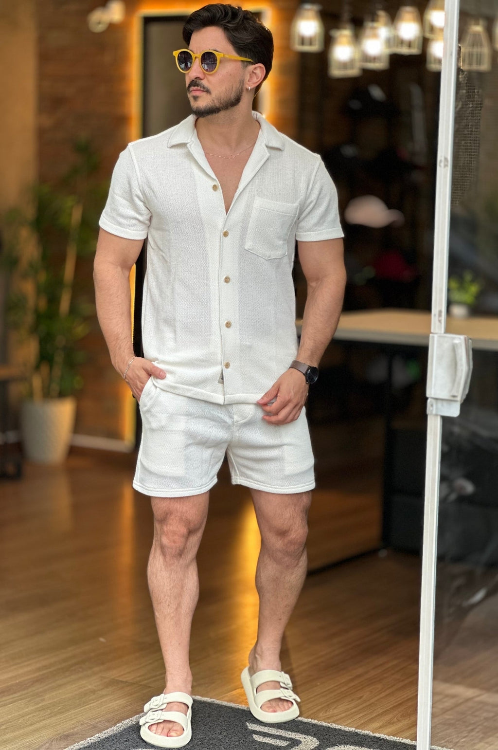 Conjunto Texturizado Branco Ankor