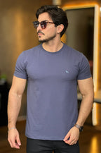 Camiseta Texturizada Azul Acostamento